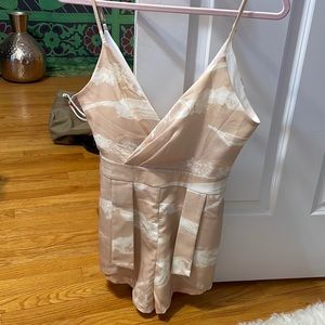 Cream and white romper